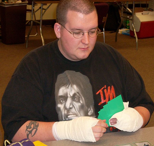 Paul Bradford, playing through the pain